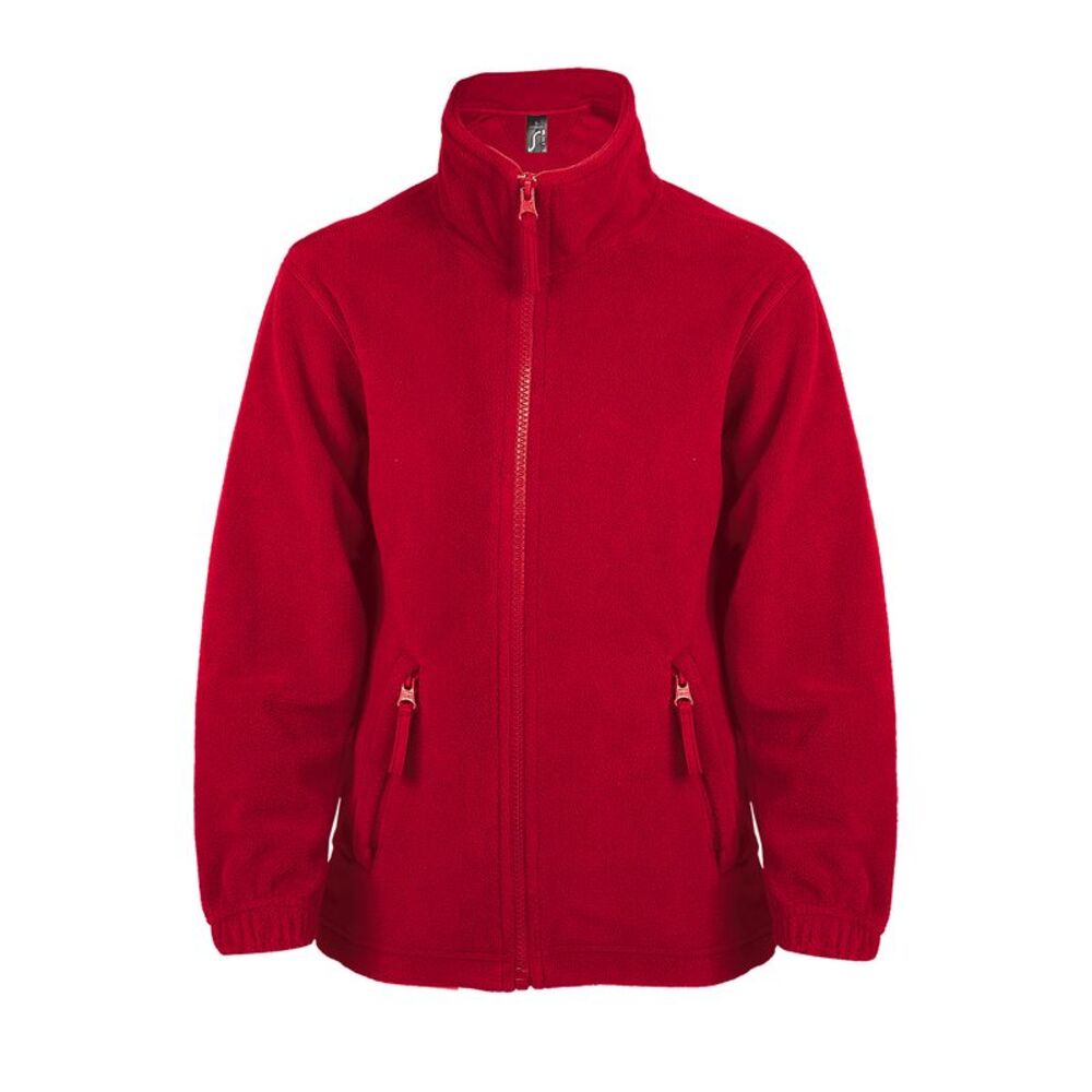 SOLS Childrens/Kids North Zip-Up Fleece Jacket / Red